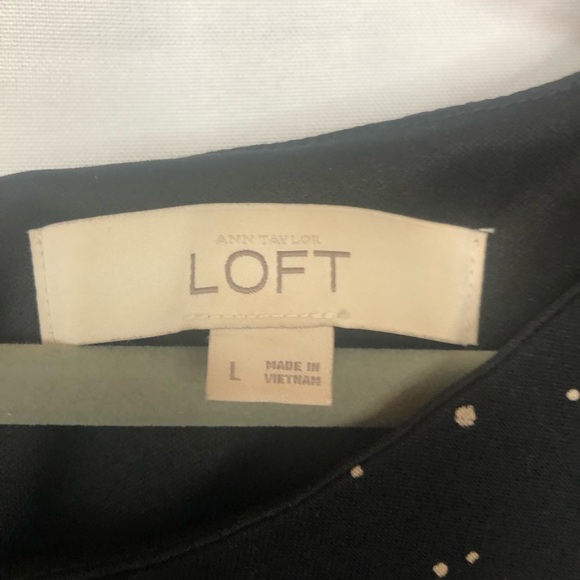 Loft Dress Spots Soft Sleeveless Back Tie Grosgrain Ribbon Closure Lined - Picture 8 of 9